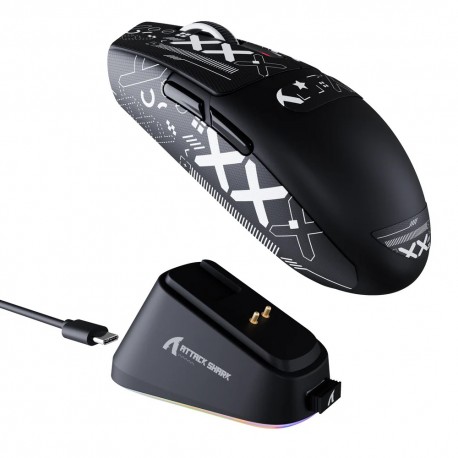 ماوس بی سیم گیمینگ اتک شارک مدل G3 Pro With RGB Charging Dock
