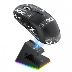 ماوس بی سیم گیمینگ اتک شارک مدل X6 Superlight With RGB Charging Dock