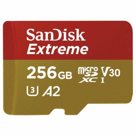 کارت حافظه microSDXC سن دیسک مدل Extreme کلاس A2 استاندارد UHS-I U3 سرعت 190MBps ظرفیت 256 گیگابایت