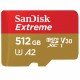 کارت حافظه microSDXC سن دیسک مدل Extreme کلاس A2 استاندارد UHS-I U3 سرعت 190MBps ظرفیت 512 گیگابایت