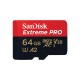 کارت حافظه microSDXC سن دیسک مدل Extreme PRO کلاس A2 استاندارد UHS-I U3 سرعت 170MBps ظرفیت 64 گیگابایت
