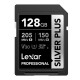 کارت حافظه SDXC لکسار مدل Professional SILVER PLUSکلاس 10 استاندارد UHS-I U3 سرعت 205MBps ظرفیت 128 گیگابایت