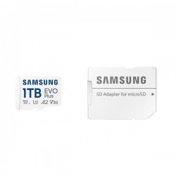 کارت حافظه microSDXC سامسونگ مدل EVO PLUS کلاس A2 استاندارد UHS-U3 سرعت 160MBps ظرفیت1 ترابایت به همراه آداپتور SD