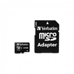 کارت حافظه Micro SDXC ورباتیم مدل Premium کلاس 10 UHS-I سرعت 90MB/S ظرفیت 64 گیگابایت به همراه آداپتور