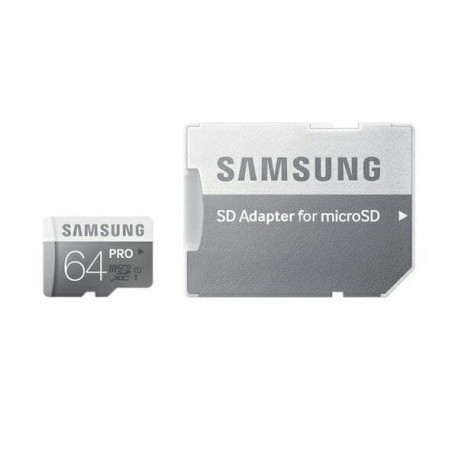 کارت حافظه microSDXC سامسونگ مدل Pro کلاس 10 استاندارد UHS-I سرعت 90MBps به همراه آداپتور SD ظرفیت 64 گیگابایت