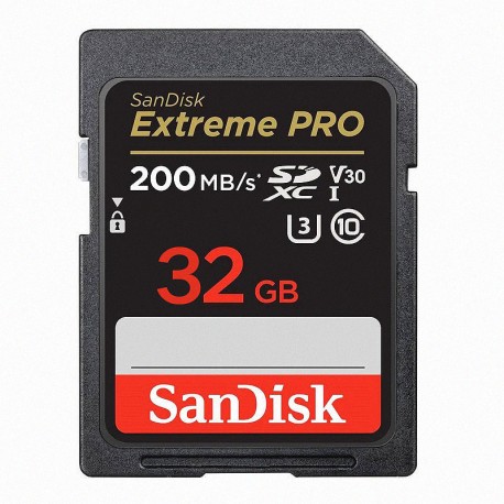 کارت حافظه SDXC سن دیسک مدل Extreme Pro V30 کلاس 10 استاندارد UHS-I U3 سرعت 200mbps ظرفیت 32 گیگابایت