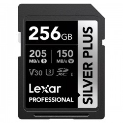 کارت حافظه SDXC لکسار مدل SILVER PLUS کلاس 10 استاندارد ظرفیت 256 گیگابایت سرعت 205MBps