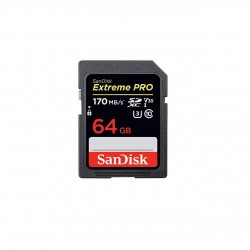 کارت حافظه SDXC سن دیسک مدل Extreme Pro V30 کلاس 10 استاندارد UHS-I U3 سرعت 170mbps ظرفیت 64 گیگابایت