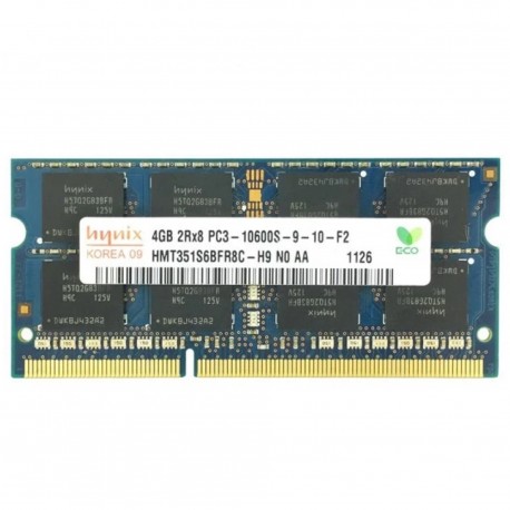 رم لپ‌تاپ 4 گیگابایت DDR3 تک کاناله 1333 مگاهرتز CL9 هاینیکس مدل PC3-10600s SO-DIMM