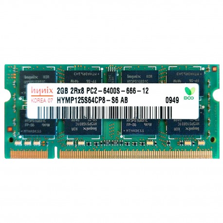 رم لپ تاپ DDR2 تک کاناله 800 مگاهرتز CL12 هاینیکس مدل PC2-6400 ظرفیت 2 گیگابایت