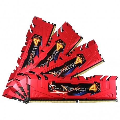 رم کامپیوتر DDR4 چهار کاناله جی اسکیل مدل Ripjaws4 فرکانس 2666 مگاهرتز تاخیر 15 ظرفیت 16 گیگابایت