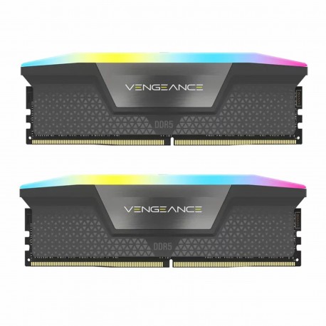 رم دسکتاپ کورسیر مدل VENGEANCE RGB DDR5 دو کاناله ظرفیت 32 گیگابایت فرکانس 5200 مگاهرتز تایمینگ CL40 با هیت‌سینک خنک‌کننده
