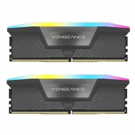 رم DDR5 دسکتاپ 32 گیگابایت 6600Mhz CL38 کورسیر مدل VENGANCE RGB BLACK دو کاناله