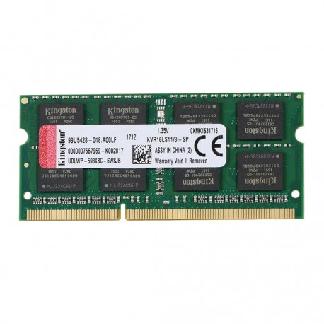 رم لپ تاپ DDR3L تک کاناله 12800 مگاهرتز CL11 كينگستون مدل PC3L ظرفيت 8 گيگابايت