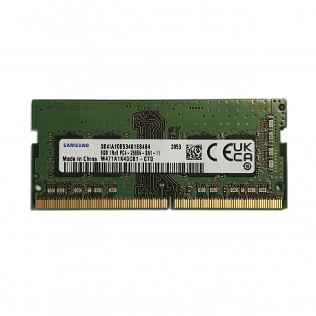 رم لپ‌تاپ سامسونگ مدل PC4 DDR4 ظرفیت 8 گیگابایت تک کاناله فرکانس 2666 مگاهرتز تایمینگ CL11 ولتاژ کاری 1.2 ولت نوع ماژول SO-DIMM