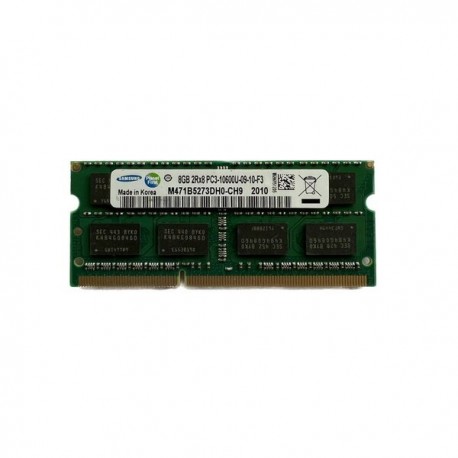 رم لپ‌تاپ DDR3 تک کاناله 8 گیگابایت 1333 مگاهرتز سامسونگ مدل PC3-10600 با تایمینگ 9 و ماژول SO-DIMM