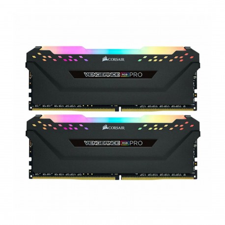رم دسکتاپ Corsair مدل VENGEANCE RGB PRO دو کاناله DDR4 ظرفیت 64GB فرکانس 3600MHz تایمینگ CL18 با هیت‌سینک خنک‌کننده