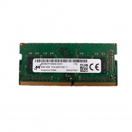 رم لپ‌تاپ DDR4 میکرون مدل 2400 ظرفیت 8 گیگابایت، فرکانس 2400 مگاهرتز، دو کاناله، نوع SO-DIMM