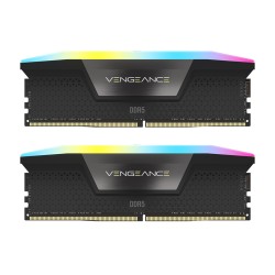 رم دسکتاپ کورسیر DDR5 دو کاناله 32 گیگابایت مدل VENGEANCE RGB سرعت 6200 مگاهرتز تایمینگ CL36 با هیت‌سینک خنک‌کننده