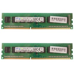 رم کامپیوتر سامسونگ مدل PC3-12800U DDR3 دو ماژوله 8 گیگابایت 1600 مگاهرتز تک کاناله تایمینگ CL11 نوع DIMM با 240 پین