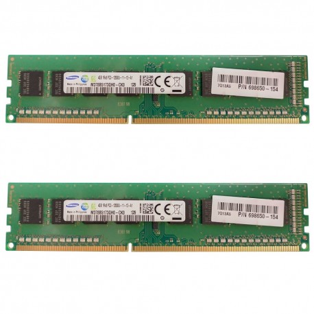 رم کامپیوتر سامسونگ مدل PC3-12800U DDR3 دو ماژوله 8 گیگابایت 1600 مگاهرتز تک کاناله تایمینگ CL11 نوع DIMM با 240 پین
