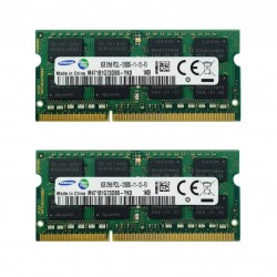 رم لپ تاپ DDR3L دوکاناله 1600 مگاهرتز سامسونگ مدل 12800 ظرفیت ۸ گیگابایت مجموعه ۲ عددی