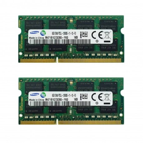 رم لپ تاپ DDR3L دوکاناله 1600 مگاهرتز سامسونگ مدل 12800 ظرفیت ۸ گیگابایت مجموعه ۲ عددی
