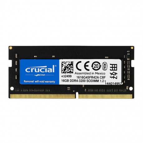 رم لپ تاپ DDR4 تک کاناله 3200 مگاهرتز کروشیال مدل 3200 ظرفیت ۱۶ گیگابایت