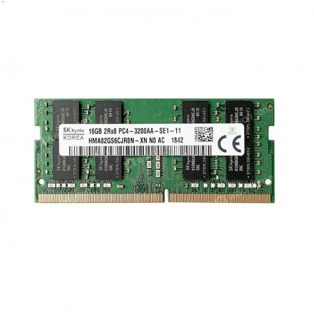 رم لپ‌تاپ 16 گیگابایت DDR4 فرکانس 3200 مگاهرتز اس کی هاینیکس مدل PC4-25600 SO-DIMM تک کاناله