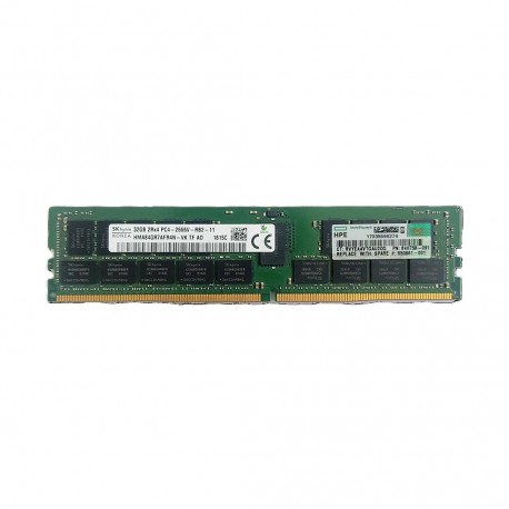 رم سرور DDR4 اس کی هاینیکس 32 گیگابایت، فرکانس 2666 مگاهرتز، تایمینگ 19، یک ماژول RDIMM، دو کاناله، مدل 840758-091 HPE DDR4 32GB