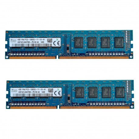 رم کامپیوتر DDR3 تک کاناله 1600 مگاهرتز CL11 اس کی هاینیکس مدل PC3-12800U ظرفیت 4 گیگابایت بسته دو عددی