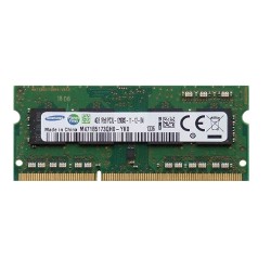 رم لپ‌تاپ DDR3L تک کاناله 4 گیگابایت سامسونگ مدل 12800S با تایمینگ 1600 و ماژول SO-DIMM