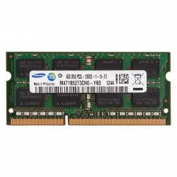 رم لپ‌تاپ سامسونگ مدل M471B5273CH0-YK0 ظرفیت 4 گیگابایت DDR3 SO-DIMM فرکانس 1600 مگاهرتز تک کاناله
