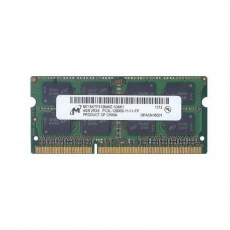 رم لپتاپ DDR3 تک کاناله 1600 مگاهرتز CL11 میکرون مدل PC3-12800 SODIMM ظرفیت 4 گیگابایت