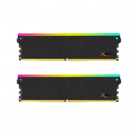 رم دسکتاپ DDR5 دو کاناله 6000 مگاهرتز CL28 وی کالر مدل XSky RGB ظرفیت 32 گیگابایت
