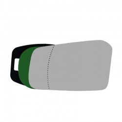 شیشه آینه جانبی چپ خودرو کالانیکس مدل SHIS-PRIDE131L-10936 مناسب برای پراید 131 به همراه قاب و چسب