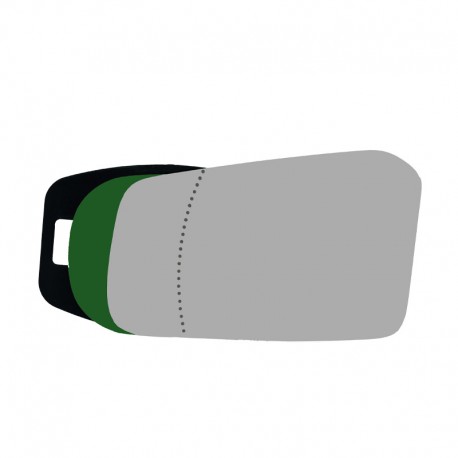 شیشه آینه جانبی چپ خودرو کالانیکس مدل SHIS-PRIDE131L-10936 مناسب برای پراید 131 به همراه قاب و چسب