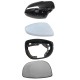 قاب و فلاپ آینه جانبی و شیشه راست قطعه سازان کبیر مدل GHB-207WH3010118-R مناسب برای پژو 207 به همراه حلقه