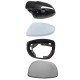 قاب و فلاپ آینه جانبی و شیشه چپ قطعه سازان کبیر مدل GHB-207WH3010118-L مناسب برای پژو 207 به همراه حلقه