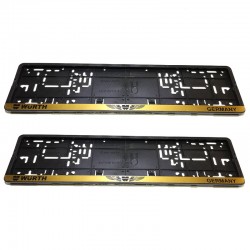 قاب پلاک خودرو قطعه سازان کبیر مدل GHB-ALLGOLD-1030100 مجموعه 2 عددی