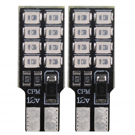 لامپ خودرو کاسپین مدل SUPER LED 16CHIP BLUE بسته دو عددی