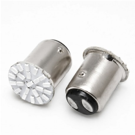 لامپ ال ای دی خودرو سام مدل فندقی 22smd کد R2 پایه دوکنتاکت مجموعه دو عددی