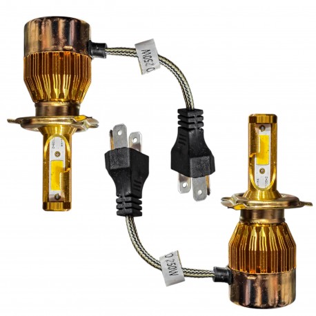 لامپ هدلایت خودرو لنزو مدل 2side.C6.YLW پایه H4 بسته 2 عددی