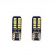لامپ چراغ خودرو مدل ال ای دی سکن کد 24smd پایه T10 بسته 2 عددی