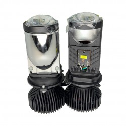 لامپ هدلایت خودرو لنزو مدل عدسی دار یخی کد T9 پایه H4 بسته دو عددی