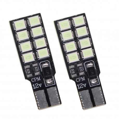 لامپ خودرو کاسپین مدل SUPER LED 16CHIP ICE BLUE بسته دو عددی