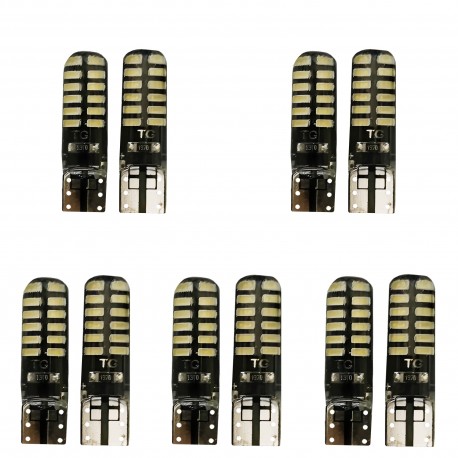 لامپ خودرو مدل 24SMD T10 مجموعه 10 عددی