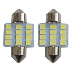 لامپ LED سقف خودرو سام مدل 12 فشنگی بسته 2 عددی