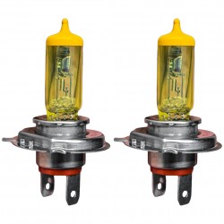 لامپ نور پایین و نور بالا چراغ جلو تک حالته بست یدک مدل Limo.YLW پایه H4 مناسب برای لیفان X60 بسته ۲ عددی