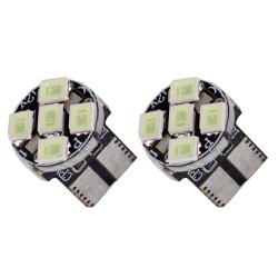 لامپ خودرو کاسپین مدل SUPER LED 5CHIP ICE BLUE بسته دو عددی
